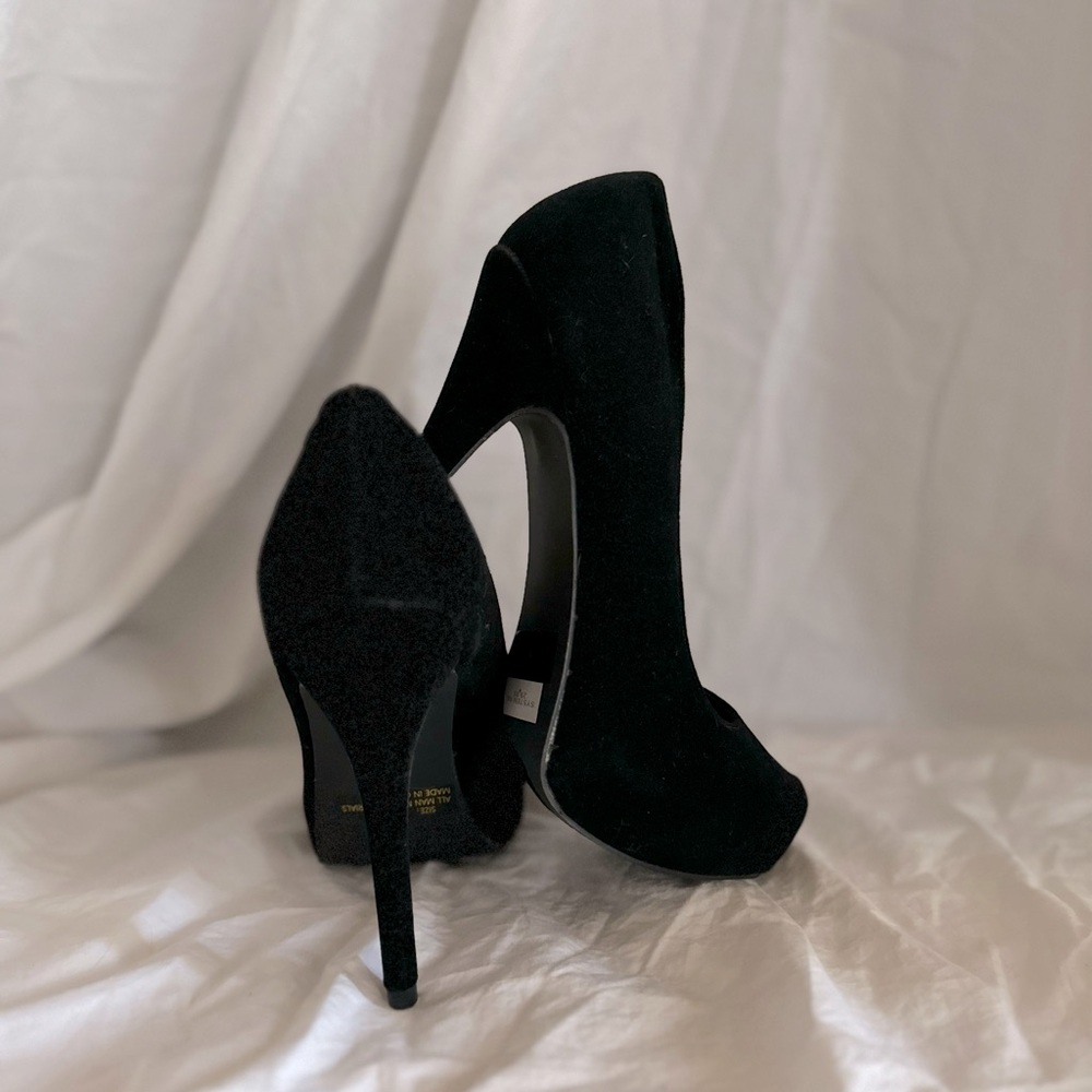 Classic black velvet heels.  NWT size 6.5